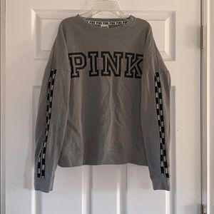 PINK lightweight crew neck sweatshirt, size small.